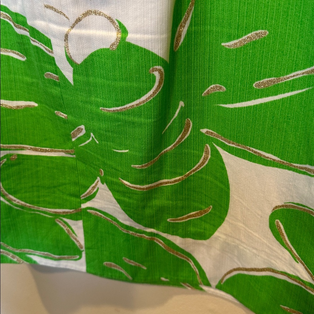 Lilly Pulitzer White and Green Leaf Print Dress - Picture 3 of 5